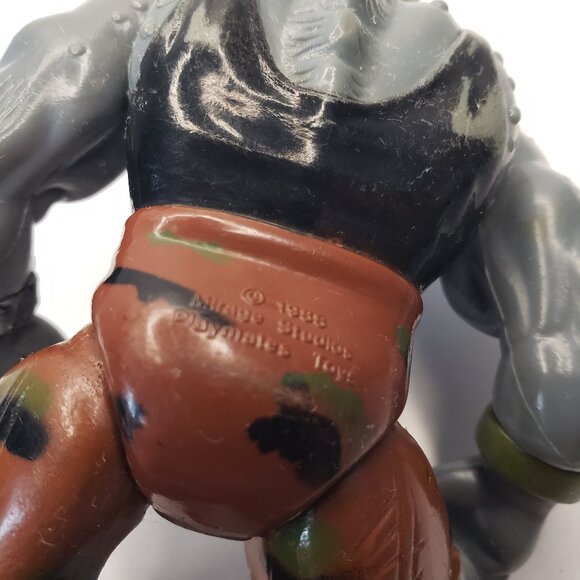 Playmates Toys Teenage Mutant Ninja Turtles Rocksteady Hard Head Playmates 1988 - Picture 8 of 11